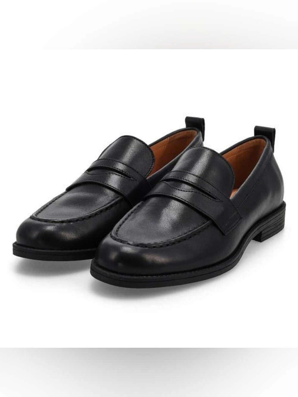 Cole Haan STASSI Classic Black Leather Penny Loafers